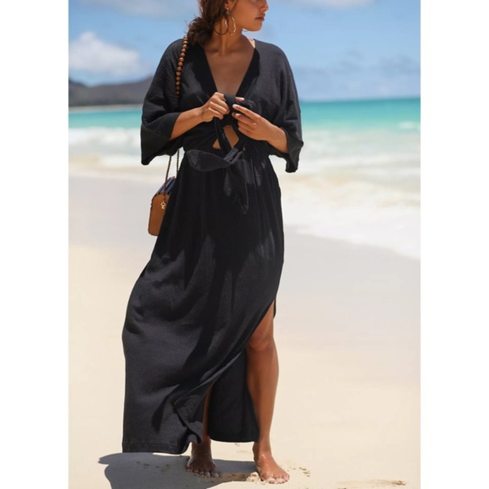 Free People Beach Endless Nights Tie Front Dress L